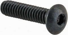 Camcar - #2-56 UNC Hex Socket Drive, Button Screw - Alloy Steel, Black Oxide Finish, Fully Threaded, 3/8" Length Under Head - Eagle Tool & Supply