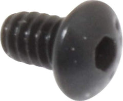 Camcar - #4-40 UNC Hex Socket Drive, Button Screw - Alloy Steel, Black Oxide Finish, Fully Threaded, 3/16" Length Under Head - Eagle Tool & Supply
