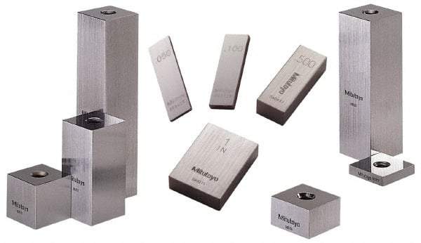 Mitutoyo - 0.144" Rectangular Steel Gage Block - Accuracy Grade 0, Includes Certificate of Inspection - Eagle Tool & Supply