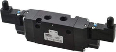 Parker - 4-Way Body Ported Stacking Solenoid Valve - 120 VAC, 1.4 CV Rate, 7.51" Long - Eagle Tool & Supply