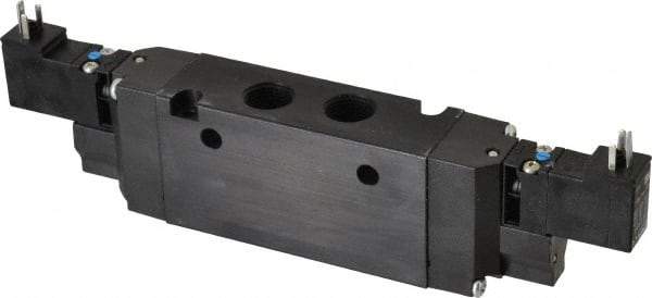 Parker - 4-Way Body Ported Stacking Solenoid Valve - 120 VAC, 2.7 CV Rate, 8.41" Long - Eagle Tool & Supply
