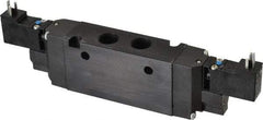 Parker - 4-Way Body Ported Stacking Solenoid Valve - 120 VAC, 2.7 CV Rate, 8.41" Long - Eagle Tool & Supply
