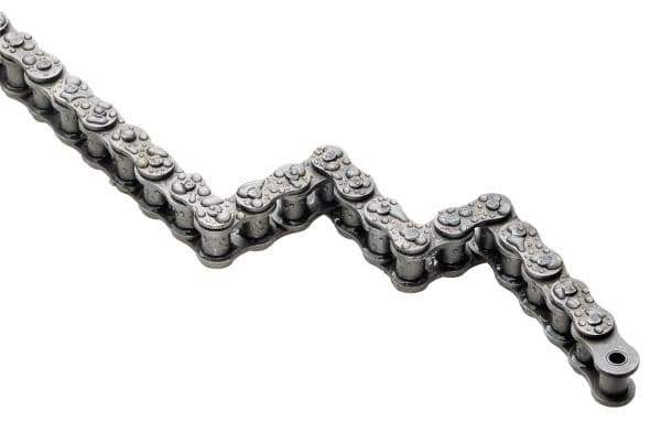 U.S. Tsubaki - 3/4" Pitch, Single Strand Roller Chain - Chain No. 60, 1,980 Lb. Capacity, 10 Ft. Long, 15/32" Roller Diam, 0.483" Roller Width - Eagle Tool & Supply