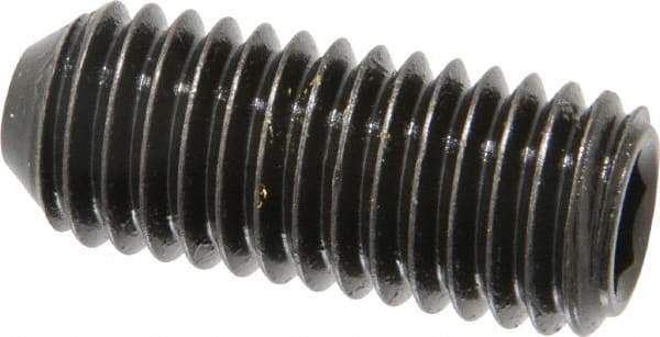 Holo-Krome - 1/2-13 UNC, 1-1/4" OAL, Cup Point Set Screw - Grade 8 Alloy Steel, 1/4" Key - Eagle Tool & Supply