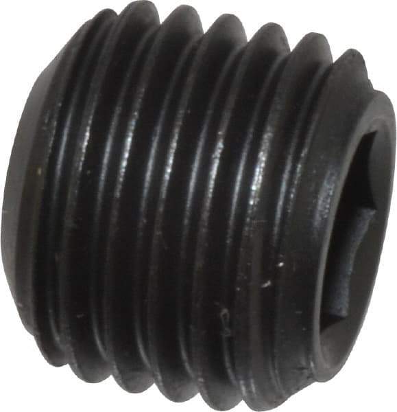 Holo-Krome - 7/16-20 UNF, 3/8" OAL, Cup Point Set Screw - Grade 8 Alloy Steel, 7/32" Key - Eagle Tool & Supply