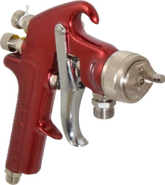 DeVilbiss - Siphon Feed High Volume/Low Pressure Paint Spray Gun - 1 Qt Capacity, 30 Max psi, 16 Max CFM, For Adhesives, Enamels, Epoxies, Lacquers, Latex, Polyurethanes, Primers, Sealers, Stains, Varnishes - Eagle Tool & Supply