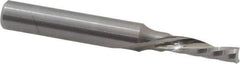 Onsrud - 5/32" Cutting Diam x 9/16" Length of Cut, 1 Flute, Downcut Spiral Router Bit - Uncoated, Right Hand Cut, Solid Carbide, 2" OAL x 1/4" Shank Diam, Single Edge, 21° Helix Angle - Eagle Tool & Supply