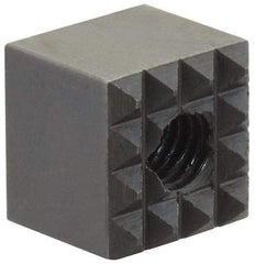 Fairlane - 3/8" Square, 10-32 Thread, 3/8" High, Extra Fine Tooth Grade, Diamond Serration, High Speed Steel, Square Positioning Gripper - 0.03 x 45A° Chamfer, Black Oxide Finish - Eagle Tool & Supply