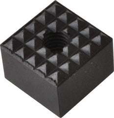 Fairlane - 1/2" Square, 10-32 Thread, 3/8" High, Extra Fine Tooth Grade, Diamond Serration, High Speed Steel, Square Positioning Gripper - 0.03 x 45A° Chamfer, Black Oxide Finish - Eagle Tool & Supply
