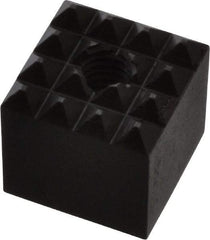 Fairlane - 1/2" Square, 10-32 Thread, 1/2" High, Fine Tooth Grade, Diamond Serration, High Speed Steel, Square Positioning Gripper - 0.03 x 45A° Chamfer, Black Oxide Finish - Eagle Tool & Supply