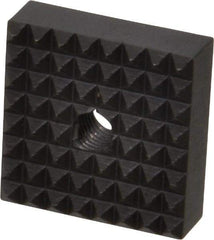 Fairlane - 1" Square, 1/4-28 Thread, 3/8" High, Fine Tooth Grade, Diamond Serration, High Speed Steel, Square Positioning Gripper - 0.03 x 45A° Chamfer, Black Oxide Finish - Eagle Tool & Supply