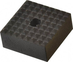 Fairlane - 1" Square, 1/4-28 Thread, 1/2" High, Fine Tooth Grade, Diamond Serration, High Speed Steel, Square Positioning Gripper - 0.03 x 45A° Chamfer, Black Oxide Finish - Eagle Tool & Supply