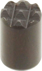 Fairlane - 8-32 Thread, 1/4" Diam, 3/8" High, Threaded, Extra Fine Tooth Grade Diamond Serration Tooth Pattern, High Speed Steel, Round Positioning Gripper - Black Oxide Coated - Eagle Tool & Supply