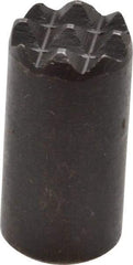 Fairlane - 8-32 Thread, 1/4" Diam, 1/2" High, Threaded, Extra Fine Tooth Grade Diamond Serration Tooth Pattern, High Speed Steel, Round Positioning Gripper - Black Oxide Coated - Eagle Tool & Supply