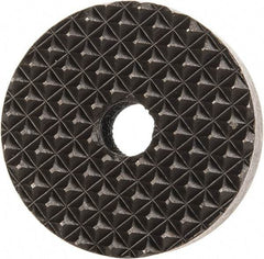 Fairlane - 1/4-28 Thread, 1" Diam, 3/8" High, Threaded, Extra Fine Tooth Grade Diamond Serration Tooth Pattern, High Speed Steel, Round Positioning Gripper - 3/16" Flat Width, Black Oxide Coated - Eagle Tool & Supply