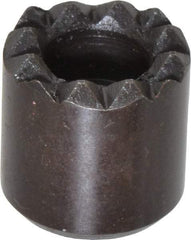 Fairlane - 1/2" Diam, 1/2" High, No. 8 C Bore SHCS, Counterbored, Fine Tooth Grade Diamond Serration Tooth Pattern, High Speed Steel, Round Positioning Gripper - Black Oxide Coated - Eagle Tool & Supply