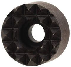 Fairlane - 5/8" Diam, 3/8" High, No. 8 C Bore SHCS, Counterbored, Fine Tooth Grade Diamond Serration Tooth Pattern, High Speed Steel, Round Positioning Gripper - Black Oxide Coated - Eagle Tool & Supply