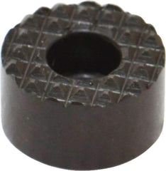 Fairlane - 5/8" Diam, 3/8" High, No. 8 C Bore SHCS, Counterbored, Extra Fine Tooth Grade Diamond Serration Tooth Pattern, High Speed Steel, Round Positioning Gripper - Black Oxide Coated - Eagle Tool & Supply