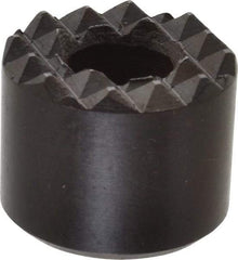 Fairlane - 5/8" Diam, 1/2" High, No. 8 C Bore SHCS, Counterbored, Fine Tooth Grade Diamond Serration Tooth Pattern, High Speed Steel, Round Positioning Gripper - Black Oxide Coated - Eagle Tool & Supply