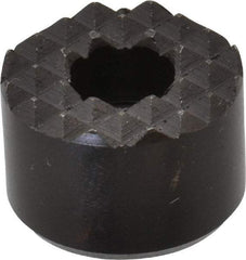 Fairlane - 3/4" Diam, 1/2" High, No. 10 C Bore SHCS, Counterbored, Fine Tooth Grade Diamond Serration Tooth Pattern, High Speed Steel, Round Positioning Gripper - Black Oxide Coated - Eagle Tool & Supply