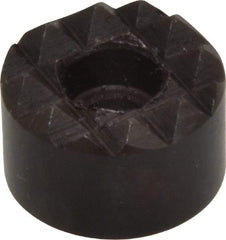 Fairlane - 3/4" Diam, 1/2" High, No. 10 C Bore SHCS, Counterbored, Coarse Tooth Grade Diamond Serration Tooth Pattern, High Speed Steel, Round Positioning Gripper - Black Oxide Coated - Eagle Tool & Supply