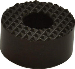Fairlane - 1" Diam, 1/2" High, 1/4 C Bore SHCS, Counterbored, Extra Fine Tooth Grade Diamond Serration Tooth Pattern, High Speed Steel, Round Positioning Gripper - Black Oxide Coated - Eagle Tool & Supply
