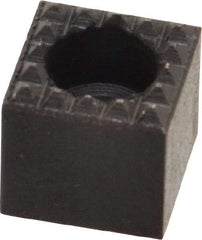 Fairlane - 1/2" Square, 1/2" High, #10 C Bore SHCS Size, Extra Fine Tooth Grade, Diamond Serration, High Speed Steel, Square Positioning Gripper - 0.03 x 45A° Chamfer, 1/4" Counterbore Depth, Black Oxide Finish - Eagle Tool & Supply