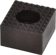 Fairlane - 3/4" Square, 1/2" High, 1/4 C Bore SHCS Size, Extra Fine Tooth Grade, Diamond Serration, High Speed Steel, Square Positioning Gripper - 0.03 x 45A° Chamfer, 5/16" Counterbore Depth, Black Oxide Finish - Eagle Tool & Supply