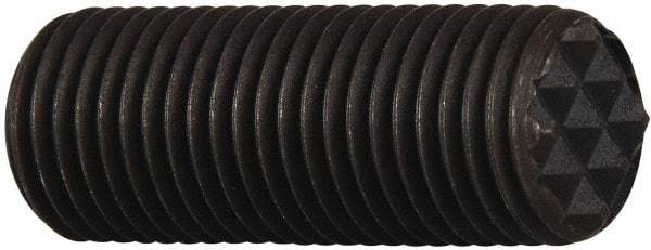 Fairlane - Serrated Tooth, 3/8-24, 1/8" Internal Hex, 1" Thread Length, Black Oxide Finish, Fully Threaded, Adjustable Positioning Gripper - Extra Fine Tooth Grade - Eagle Tool & Supply