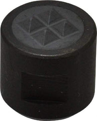 Fairlane - 10-32 Thread, 1/2" Diam, 1/2" High, Threaded, 4-Point Tooth Grade Diamond Serration Tooth Pattern, Carbide Tipped, Round Positioning Gripper - 3/16" Flat Width, Uncoated - Eagle Tool & Supply