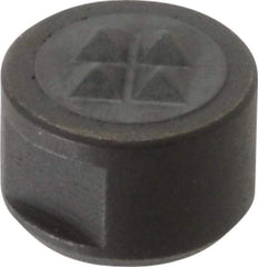 Fairlane - 10-32 Thread, 1/2" Diam, 3/8" High, Threaded, 4-Point Tooth Grade Diamond Serration Tooth Pattern, Carbide Tipped, Round Positioning Gripper - 3/16" Flat Width, Uncoated - Eagle Tool & Supply