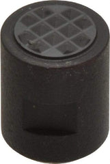 Fairlane - 10-32 Thread, 1/2" Diam, 0.651" High, Threaded, Extra Fine Tooth Grade Diamond Serration Tooth Pattern, Carbide Tipped, Round Positioning Gripper - 3/16" Flat Width, Uncoated - Eagle Tool & Supply