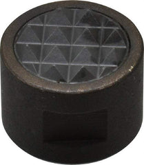 Fairlane - 1/4-28 Thread, 5/8" Diam, 1/2" High, Threaded, Fine Tooth Grade Diamond Serration Tooth Pattern, Carbide Tipped, Round Positioning Gripper - 3/16" Flat Width, Uncoated - Eagle Tool & Supply