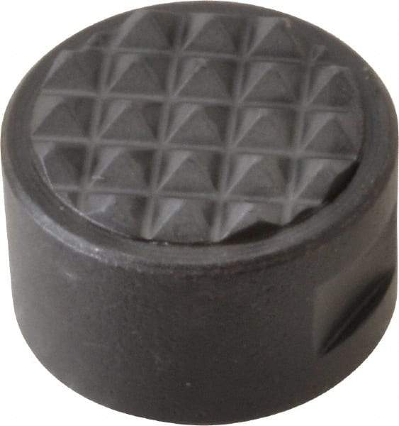 Fairlane - 1/4-28 Thread, 3/4" Diam, 1/2" High, Threaded, Fine Tooth Grade Diamond Serration Tooth Pattern, Carbide Tipped, Round Positioning Gripper - 3/16" Flat Width, Uncoated - Eagle Tool & Supply