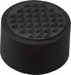 Fairlane - 1/4-28 Thread, 3/4" Diam, 1/2" High, Threaded, Extra Fine Tooth Grade Diamond Serration Tooth Pattern, Carbide Tipped, Round Positioning Gripper - 3/16" Flat Width, Uncoated - Eagle Tool & Supply