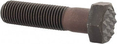 Fairlane - Serrated Tooth, 3/8-24, 1-1/2" Shank Length, 1-1/8" Thread Length, Black Oxide Finish, Hex Head, Adjustable Positioning Gripper - 1/2" Pad Diam, 9/16" Hex, 9/32" Head Height, Fine Tooth Grade - Eagle Tool & Supply