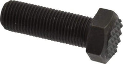 Fairlane - Serrated Tooth, 1/2-20, 1-1/2" Shank Length, 1-1/2" Thread Length, Black Oxide Finish, Hex Head, Adjustable Positioning Gripper - 5/8" Pad Diam, 3/4" Hex, 23/64" Head Height, Fine Tooth Grade - Eagle Tool & Supply