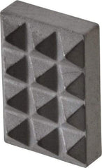Fairlane - Extra Fine Tooth Grade, Diamond Tooth Pattern, Solid Carbide, Rectangle Positioning Gripper Pad - 3/8" Long x 1/4" Wide x 1/8" High - Eagle Tool & Supply