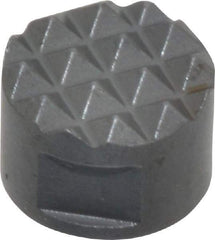 Fairlane - 10-32 Thread, 1/2" Diam, 3/8" High, Threaded, Fine Tooth Grade Diamond Serration Tooth Pattern, Solid Carbide, Round Positioning Gripper - 3/16" Flat Width, Uncoated - Eagle Tool & Supply