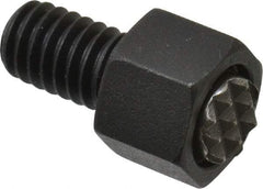 Fairlane - 5/16-18, 1/2" Thread Length, 5/16" Ball Diam, Serrated Ball Pad Surface, Alloy Steel, Black Oxide, Hex Head, Swivel Action Gripper Assemblies - 7/16" Head Height, 1/2" Hex, 5/16" Contact Diam, High Speed Steel Ball - Eagle Tool & Supply