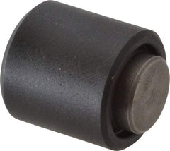 Fairlane - 10-32, 5/32" Thread Length, 5/16" Ball Diam, Flat Ball Pad Surface, Alloy Steel, Black Oxide, Base, Swivel Action Gripper Assemblies - 1/2" Diam, 5/32" Deep Thread, 5/16" Contact Diam, 9/16" Overall Height, High Speed Steel Ball - Eagle Tool & Supply
