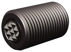 Fairlane - 3/8-24, 1/2" Thread Length, 3/16" Ball Diam, Serrated Ball Pad Surface, Alloy Steel, Black Oxide, Threaded, Swivel Action Gripper Assemblies - 5/32" Contact Diam, High Speed Steel Ball - Eagle Tool & Supply