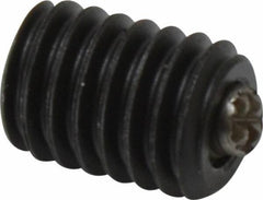 Fairlane - 3/8-16, 1/2" Thread Length, 3/16" Ball Diam, Serrated Ball Pad Surface, Alloy Steel, Black Oxide, Threaded, Swivel Action Gripper Assemblies - 5/32" Contact Diam, High Speed Steel Ball - Eagle Tool & Supply