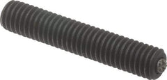 Fairlane - 3/8-16, 2" Thread Length, 3/16" Ball Diam, Serrated Ball Pad Surface, Alloy Steel, Black Oxide, Threaded, Swivel Action Gripper Assemblies - 5/32" Contact Diam, High Speed Steel Ball - Eagle Tool & Supply