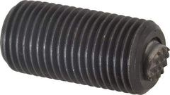 Fairlane - 1/2-20, 1" Thread Length, 9/32" Ball Diam, Serrated Ball Pad Surface, Alloy Steel, Black Oxide, Threaded, Swivel Action Gripper Assemblies - 1/4" Contact Diam, High Speed Steel Ball - Eagle Tool & Supply