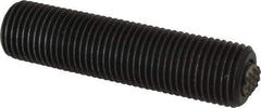 Fairlane - 1/2-20, 2" Thread Length, 9/32" Ball Diam, Serrated Ball Pad Surface, Alloy Steel, Black Oxide, Threaded, Swivel Action Gripper Assemblies - 1/4" Contact Diam, High Speed Steel Ball - Eagle Tool & Supply