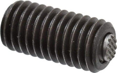 Fairlane - 1/2-13, 1" Thread Length, 9/32" Ball Diam, Serrated Ball Pad Surface, Alloy Steel, Black Oxide, Threaded, Swivel Action Gripper Assemblies - 1/4" Contact Diam, High Speed Steel Ball - Eagle Tool & Supply