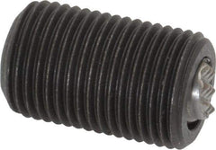 Fairlane - 5/8-18, 1" Thread Length, 3/8" Ball Diam, Serrated Ball Pad Surface, Alloy Steel, Black Oxide, Threaded, Swivel Action Gripper Assemblies - 5/16" Contact Diam, High Speed Steel Ball - Eagle Tool & Supply