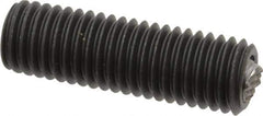 Fairlane - 5/8-11, 2" Thread Length, 3/8" Ball Diam, Serrated Ball Pad Surface, Alloy Steel, Black Oxide, Threaded, Swivel Action Gripper Assemblies - 5/16" Contact Diam, High Speed Steel Ball - Eagle Tool & Supply