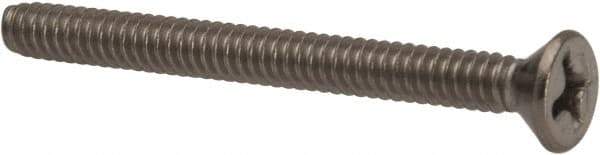 Value Collection - #6-32 UNC, 1-1/2" OAL Phillips Drive Machine Screw - Flat Head, Grade 316 Stainless Steel, Uncoated, Without Washer - Eagle Tool & Supply